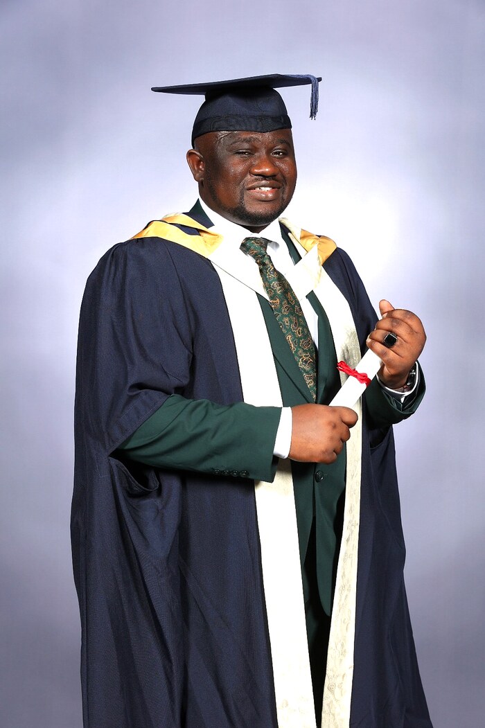 Abiola Akinpelu at MSc graduation